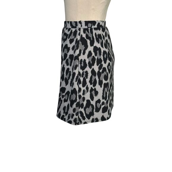 Olivia Rae gray back leopard print pull on mini skirt size Large - Picture 11 of 12
